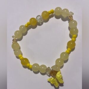 Yellow butterfly bracelet